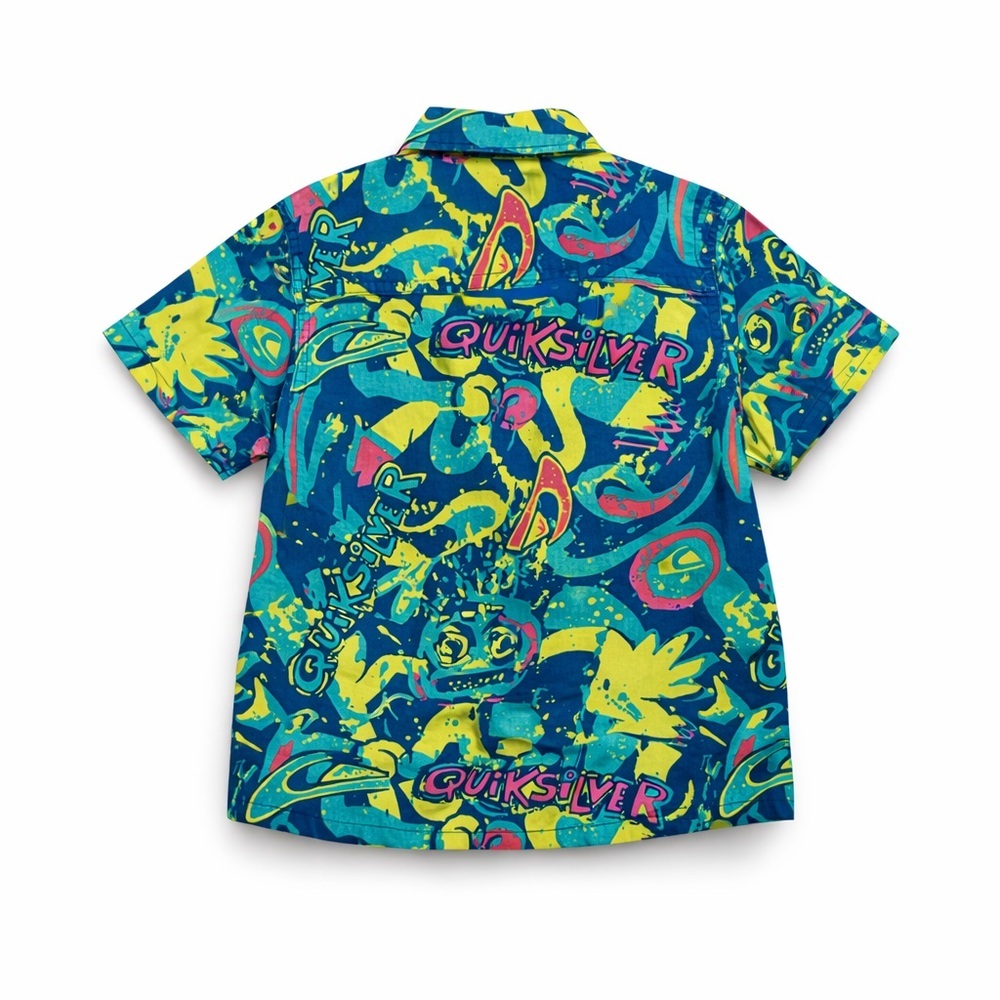 🌴 Boys Surf Shirt Bundle Billabong + Quiksilver Size 5 100% Cotton Tropical - Picture 10 of 14